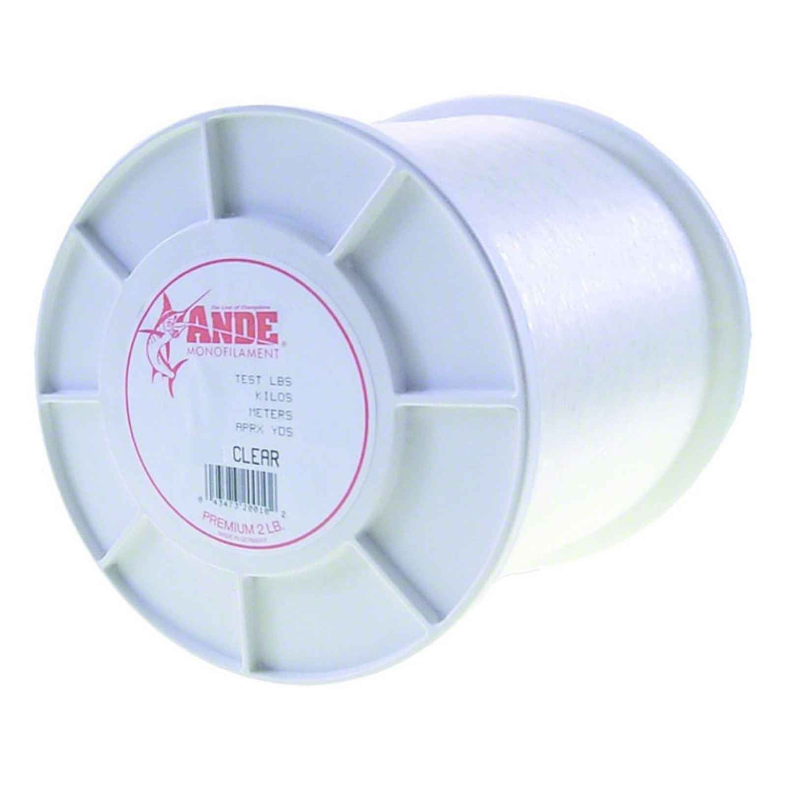 Ande A2-40C Premium Monofilament Fishing Line 2Lb Spool 40 lb 2800 Yards Clear