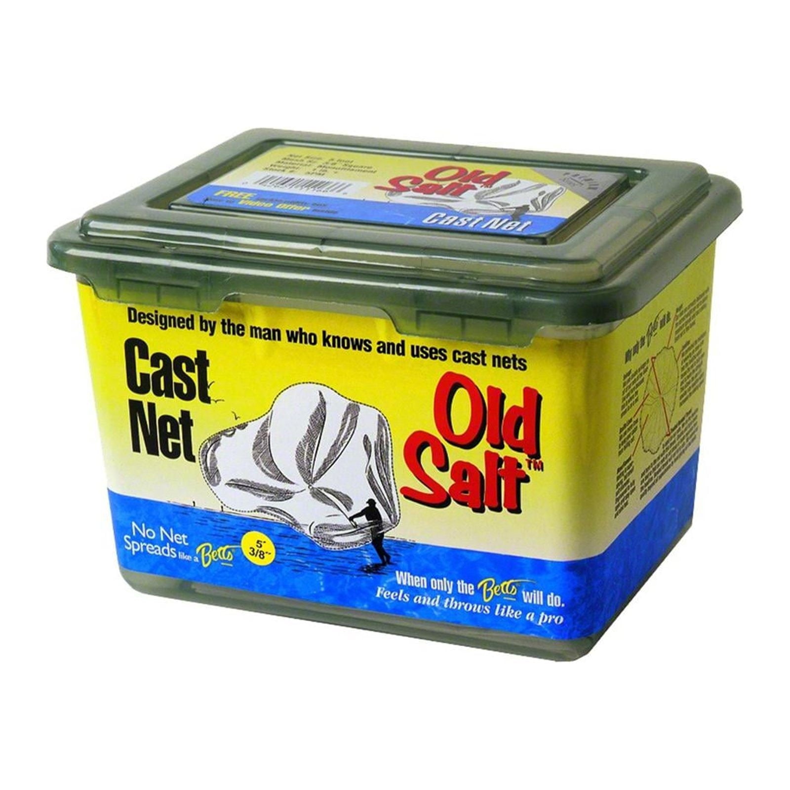 Betts 6SM Old Salt MonoCast Net 6' 1/2' Mesh 1 lb Lead per Ft Boxed